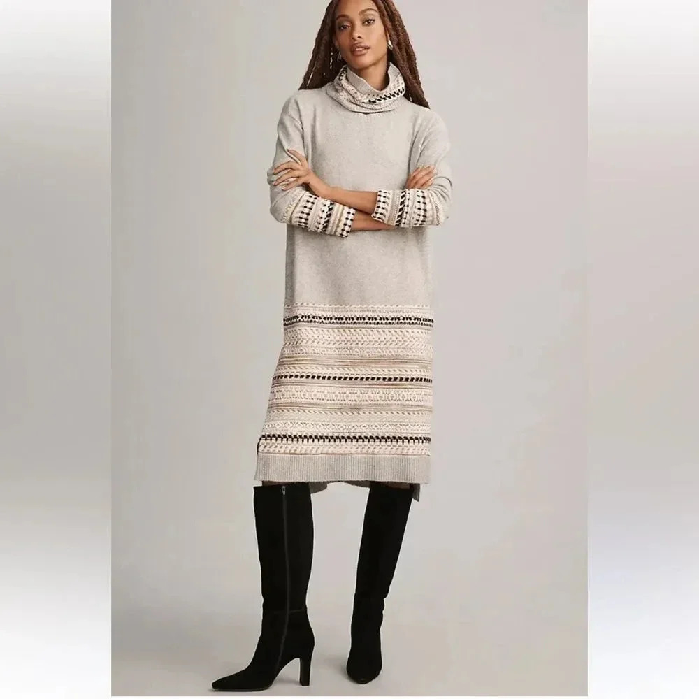 NEW Daily Practice by Anthropologie Turtleneck Sweater Dress